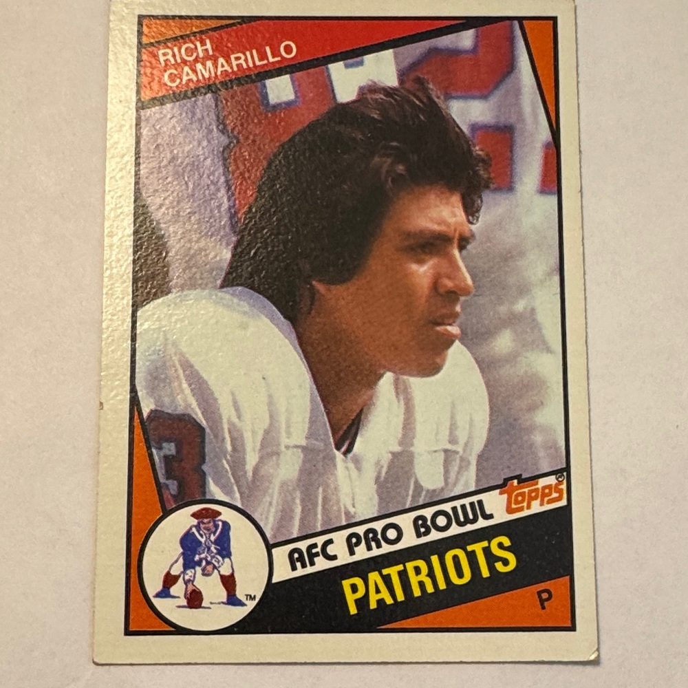 #132 Rich Camarillo AFC Pro Bowl Patriots Trading Card
